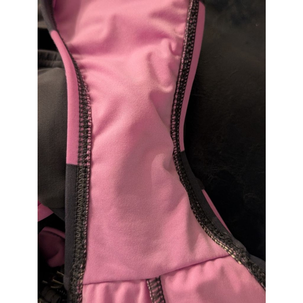 Women's DKNY Gray Pink Striped One Piece Swimsuit Size 6 - Picture 4 of 8